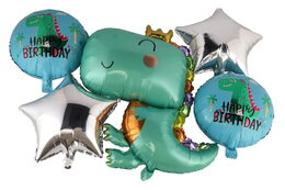 Sada balonek/balonky 5ks nafukovací dinosaurus v sáčku 21x16cm