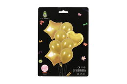 Sada balonek/balonky nafukovací párty se srdcem 8ks 2 barvy v sáčku 13x18cm