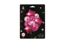 Sada balonek/balonky nafukovací párty 9ks 3 barvy v sáčku 13x18cm