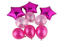 Sada balonek/balonky nafukovací párty 9ks 3 barvy v sáčku 13x18cm