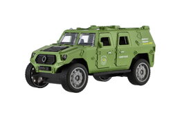 Auto vojenské plast 13cm na setrvačník v krabici 17x10x6,5cm