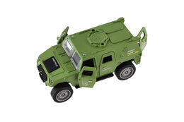 Auto vojenské plast 13cm na setrvačník v krabici 17x10x6,5cm