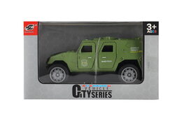 Auto vojenské plast 13cm na setrvačník v krabici 17x10x6,5cm