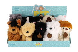 Pes,kočka plyš 18cm mix druhů 10ks v boxu 0m+