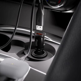 Nabíječka do auta Allity ACC-100-30WAC 30W 1xUSB, 1xUSB-C černá