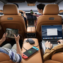 Nabíječka do auta Baseus PrimeTrip USB-C 1,5m 60W 3x USB, 3x USB-C černá