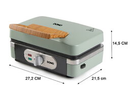 Sendvičovač - Gril - Vaflovač - 3v1 - zelený - DOMO DO9276C, příkon 1 100 W, ter