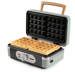 Sendvičovač - Gril - Vaflovač - 3v1 - zelený - DOMO DO9276C, příkon 1 100 W, ter
