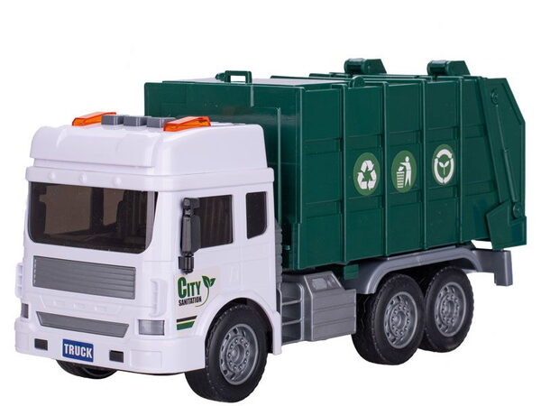 Mikro Wantai Kids auto popelářské Friction Power plast 28cm se světlem a zvukem