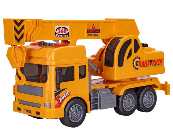 Mikro Wantai Kids auto jeřáb Friction Power plast 28cm se světlem a zvukem na se