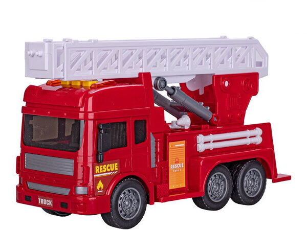 Mikro Wantai Kids auto hasiči žebřík Friction Power plast 28cm se světlem a zvuk