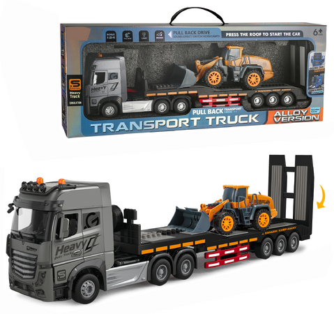 1:24 Kovový Kamion pro přepravu aut s nakladačem