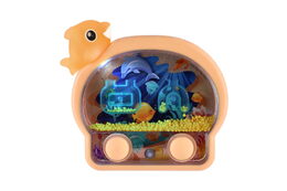 Vodní hra hlavolam svítící mořské zvířátko plast 13x12cm na baterie 4 barvy 12ks v boxu