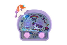 Vodní hra hlavolam svítící jednorožec plast 13x12cm na baterie 4 barvy 12ks v boxu