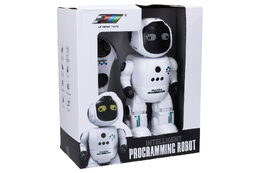 Robot na infra ovládání plast 26cm na baterie se světlem se zvukem v krabici 26x31x11cm