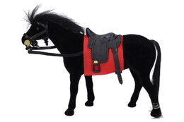 Kůň fliška se sedlem 14cm 2 barvy v plastové krabičce 14,5x12cm 12ks v boxu