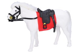 Kůň fliška se sedlem 14cm 2 barvy v plastové krabičce 14,5x12cm 12ks v boxu
