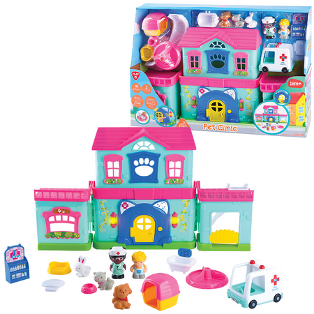 PLAYGO - Klinika pro zvířátka na baterie 16 ks