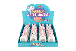 Králík/Králíček na natažení plast/plyš 8cm 16ks v boxu