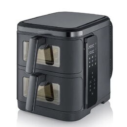 Fritéza Severin, FR 2468, horkovzdušná, patrová, sklopný displej, 2 x 5,5 L,
časovač, 2800 W