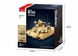 Sluban Model Bricks M38-B1365 Bitevní tank M1A2 Abrams TUSK II 2v1