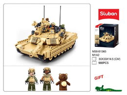 Sluban Model Bricks M38-B1365 Bitevní tank M1A2 Abrams TUSK II 2v1