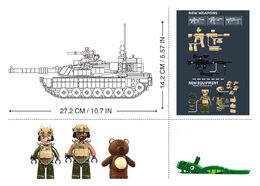 Sluban Model Bricks M38-B1365 Bitevní tank M1A2 Abrams TUSK II 2v1