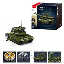 Sluban Model Bricks M38-B1377 Tank T-90M-S v měřítku 1:35
