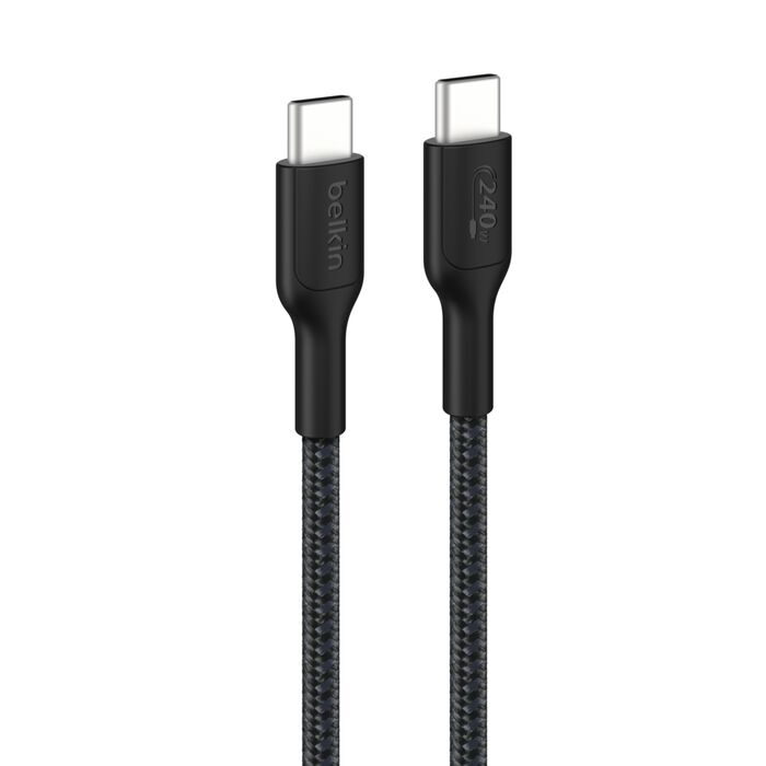 Belkin BOOST CHARGE PRO™ USB-C/USB-C kabel 240W, 1m, černý - odolný