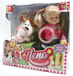 Panenka Nena mluvící 36 cm s pejskem