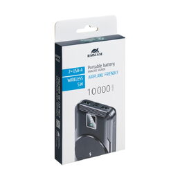 Riva Power VA2606 USB 10W + bezdrátová 5W powerbanka 10000mAh, černá