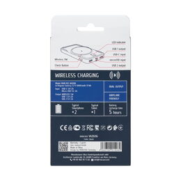 Riva Power VA2606 USB 10W + bezdrátová 5W powerbanka 10000mAh, černá