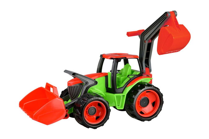 Lena Traktor se lžící a bagrem - zeleno červený