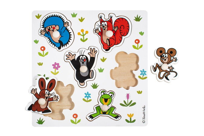 Detoa Dřevěné vkládací puzzle Krteček malé