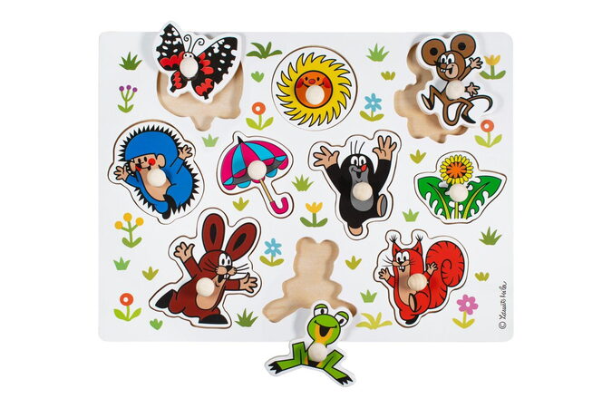 Detoa Dřevěné vkládací puzzle Krteček velké