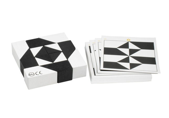 Detoa Hlavolam Tangram černobílý