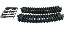 Hračka MaDe Koleje sada, 22 cm, zatáčka 6 ks, spojky