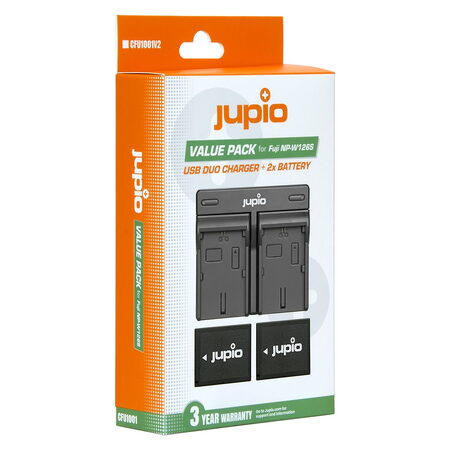 Set Jupio 2x NP-W126 - 1260 mAh + Dual charger pro Fujifilm
