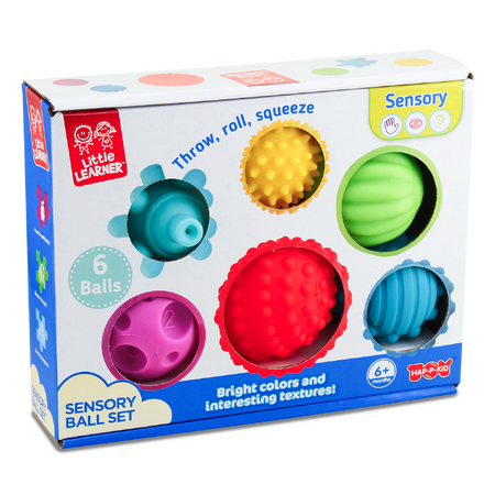 Sada senzorických míčků s různými texturami a barvami - 6 ks