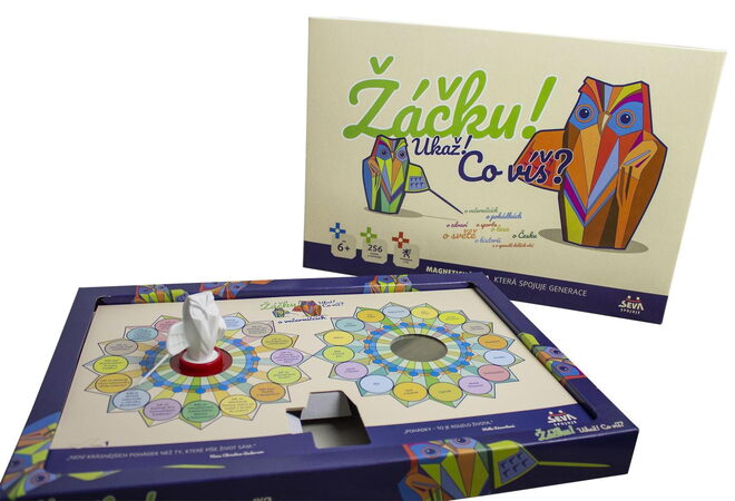 Žáčku! Ukaž!, co víš? společenská magnetická hra v krabici 42x29x6cm
