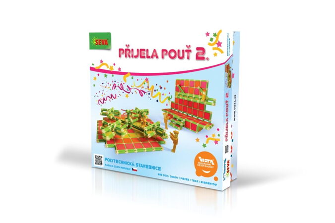 Stavebnice Seva Přijela pouť 2 plast 693ks v krabici 34,5x32,5x8cm