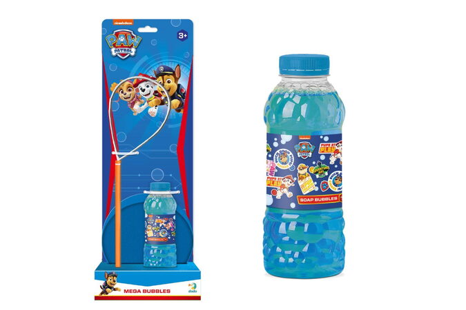 Bublifuk Tlapková patrola/Paw Patrol sada na tvorbu bublin + náplň 0,45L na kartě