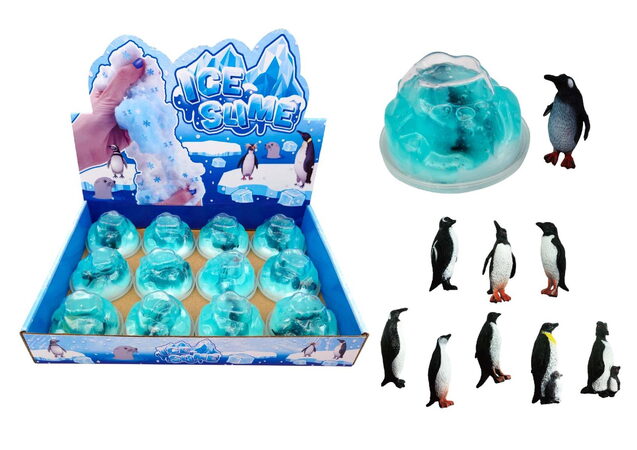 Sliz - hmota s tučňákem 7x4cm 12ks v boxu