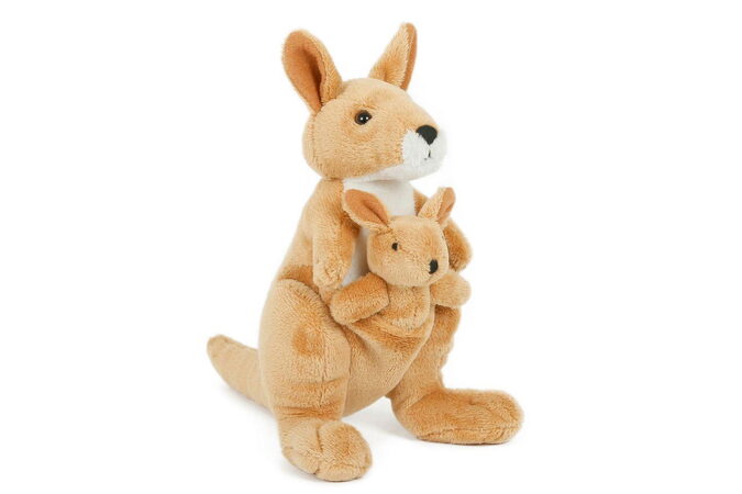 Klokan s mládětem plyš 16cm 0m+