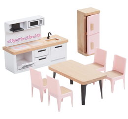 2Kids Toys Sada nábytku s rodinou 5 v 1