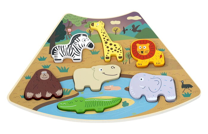 2Kids Toys Dřevěné puzzle Safari propojitelné