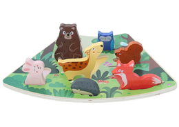 2Kids Toys Dřevěné puzzle Lesní zvířátka propojitelné