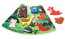 2Kids Toys Dřevěné puzzle Lesní zvířátka propojitelné