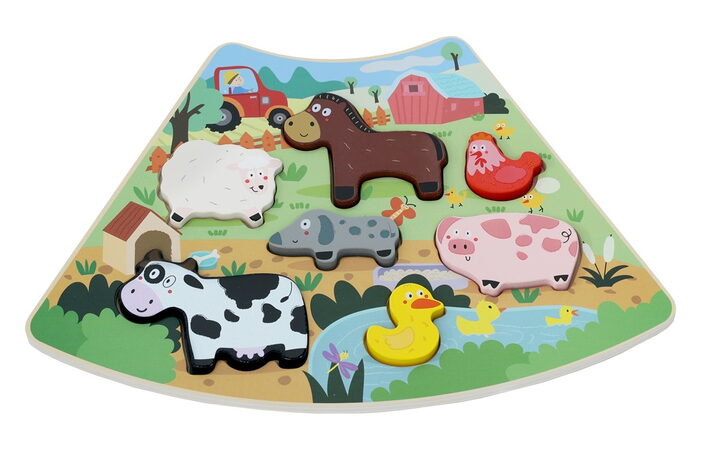 2Kids Toys Dřevěné puzzle Veselá farma propojitelné