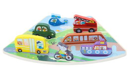 2Kids Toys Dřevěné puzzle Dopravní prostředky propojitelné